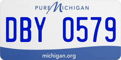 MI license plate DBY0579