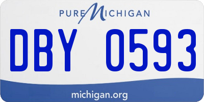 MI license plate DBY0593