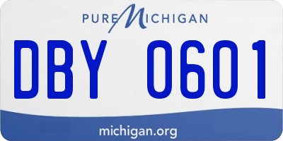 MI license plate DBY0601