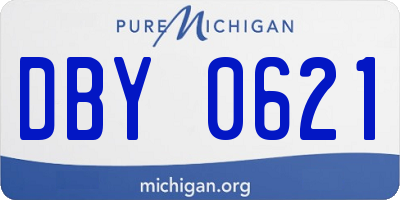 MI license plate DBY0621