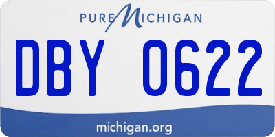 MI license plate DBY0622
