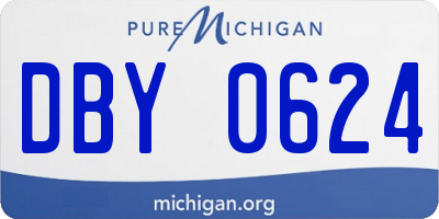 MI license plate DBY0624