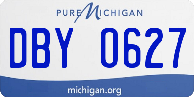 MI license plate DBY0627