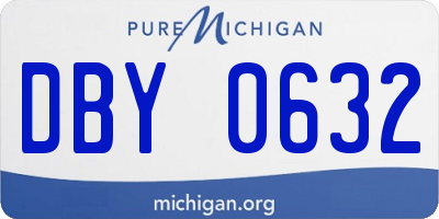 MI license plate DBY0632