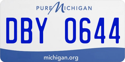 MI license plate DBY0644
