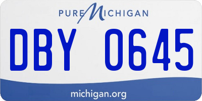 MI license plate DBY0645