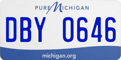 MI license plate DBY0646