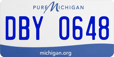 MI license plate DBY0648
