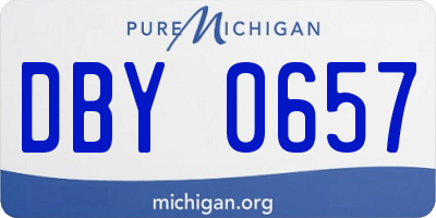 MI license plate DBY0657