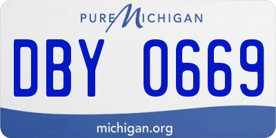 MI license plate DBY0669