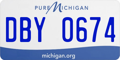 MI license plate DBY0674