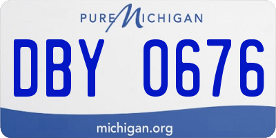 MI license plate DBY0676