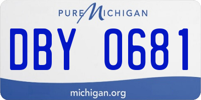 MI license plate DBY0681