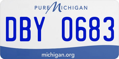MI license plate DBY0683