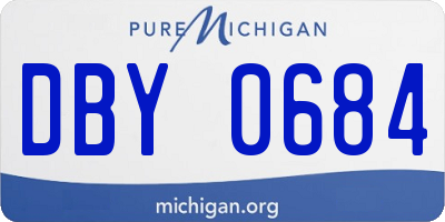 MI license plate DBY0684