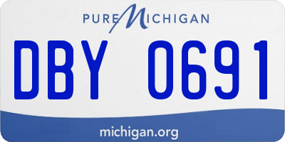 MI license plate DBY0691