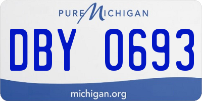 MI license plate DBY0693