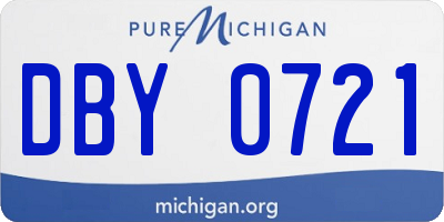 MI license plate DBY0721