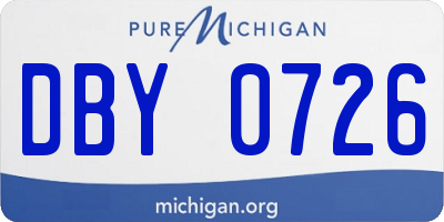 MI license plate DBY0726