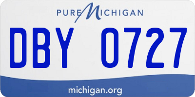 MI license plate DBY0727