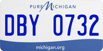 MI license plate DBY0732