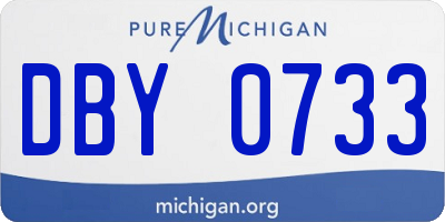 MI license plate DBY0733