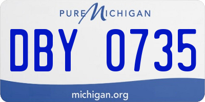 MI license plate DBY0735
