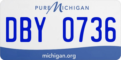 MI license plate DBY0736