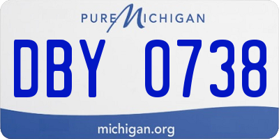 MI license plate DBY0738