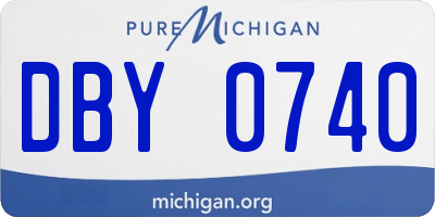 MI license plate DBY0740