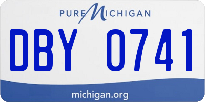 MI license plate DBY0741