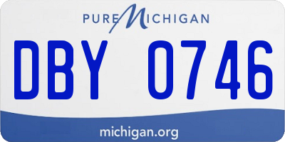 MI license plate DBY0746