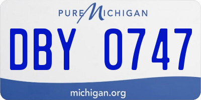 MI license plate DBY0747