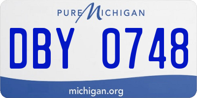 MI license plate DBY0748