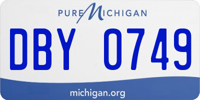 MI license plate DBY0749