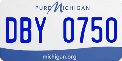MI license plate DBY0750
