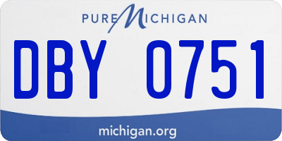 MI license plate DBY0751
