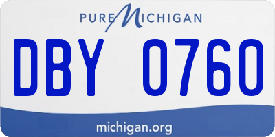 MI license plate DBY0760