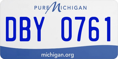 MI license plate DBY0761