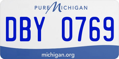 MI license plate DBY0769