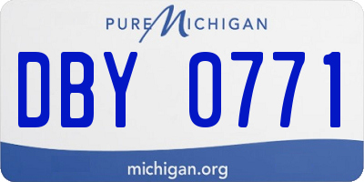 MI license plate DBY0771