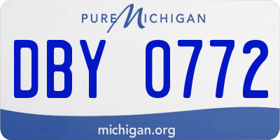 MI license plate DBY0772