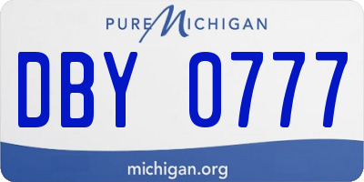 MI license plate DBY0777