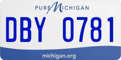 MI license plate DBY0781