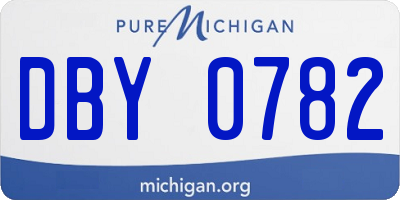 MI license plate DBY0782