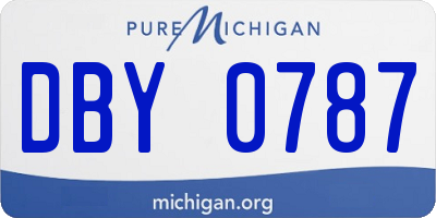 MI license plate DBY0787