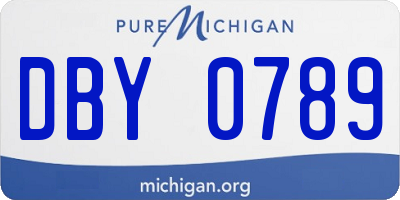 MI license plate DBY0789