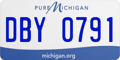 MI license plate DBY0791