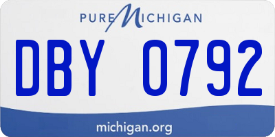 MI license plate DBY0792