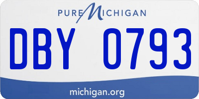 MI license plate DBY0793